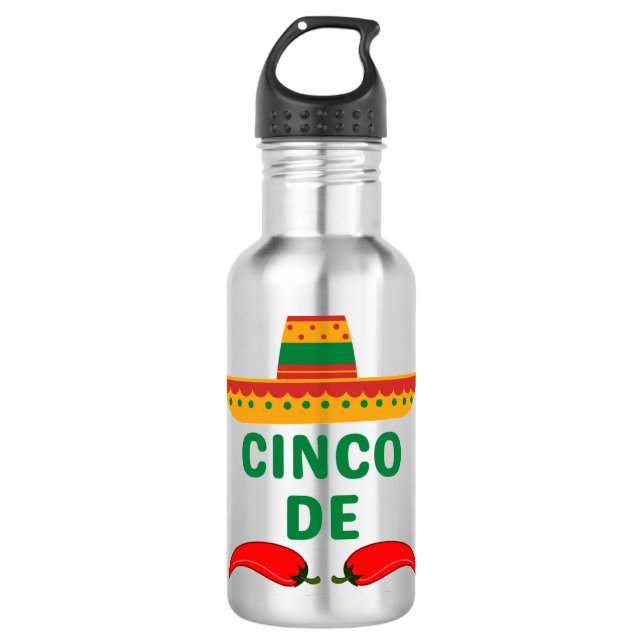 Cinco De Mayo 710 Ml Water Bottle (Front)