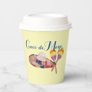 Cinco de Mayo 8oz Paper Cup, Lid: Lid Paper Cups