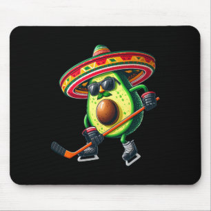 Cinco De Mayo Avocado Showing Hockey Skills Funny  Mouse Pad