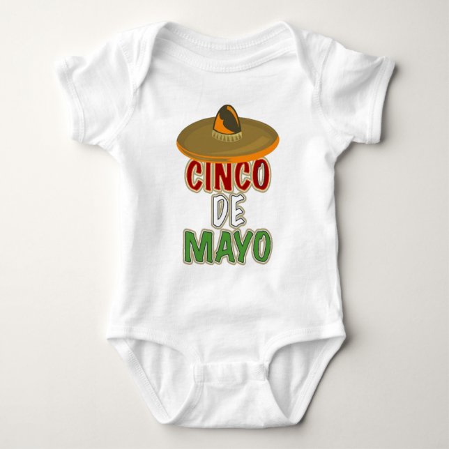 Cinco De Mayo Baby Bodysuit (Front)