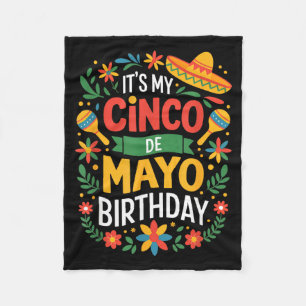 Cinco de mayo birthday matching family mexican fleece blanket