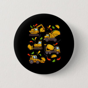 Cinco De Mayo Boys Kids Toddler Construction Truck 2 Inch Round Button