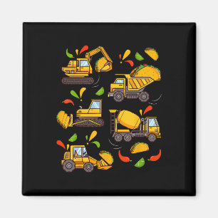 Cinco De Mayo Boys Kids Toddler Construction Truck Magnet