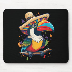 Cinco De Mayo Boys Mexican Sombrero Tucan Mouse Pad