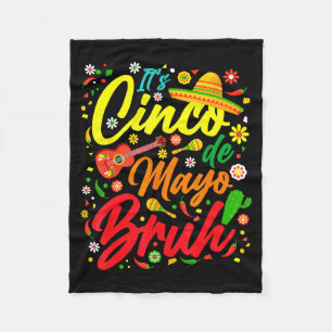 Cinco de mayo bruh dabbing mexican boy poncho fleece blanket
