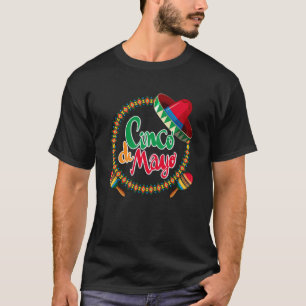 Cinco De Mayo Burritos Mexico Tacos and Avocado 2 T-Shirt