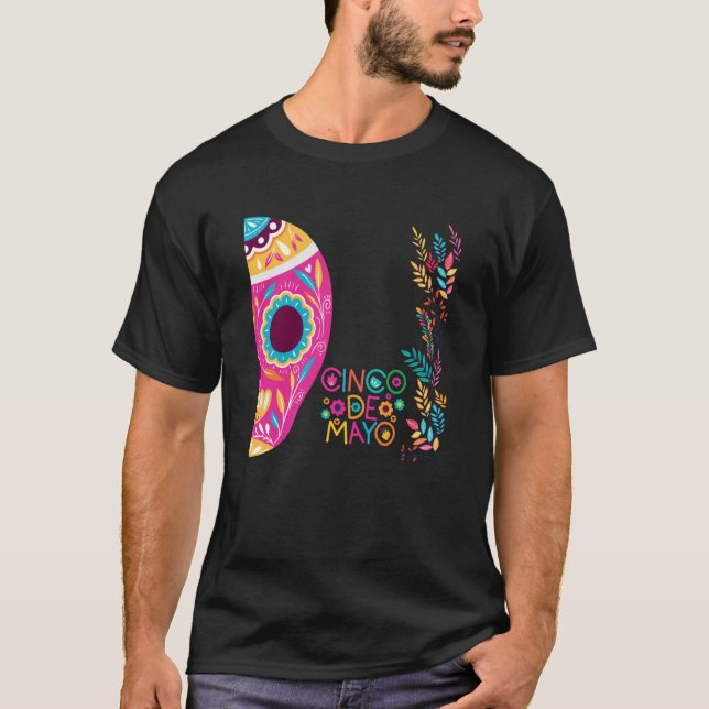 Cinco De Mayo Burritos Mexico Tacos and Avocado  8 T-Shirt (Front)