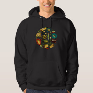 Cinco De Mayo Burritos  Mexico Tacos and Avocado   Hoodie