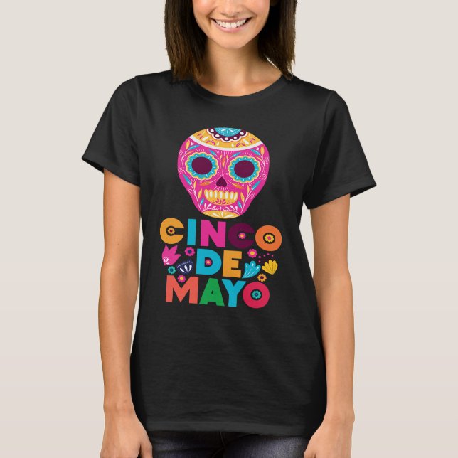 Cinco De Mayo Burritos  Mexico Tacos and Avocado   T-Shirt (Front)