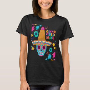 Cinco De Mayo Burritos  Mexico Tacos and Avocado   T-Shirt