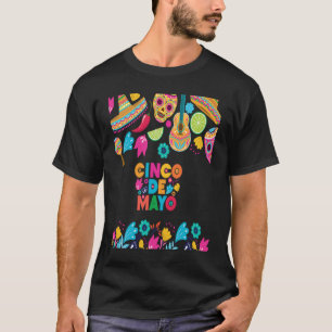 Cinco De Mayo Burritos Mexico Tacos and Avocado T-Shirt