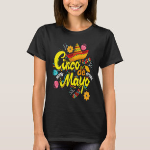Cinco De Mayo Burritos  Mexico Tacos and Avocado   T-Shirt