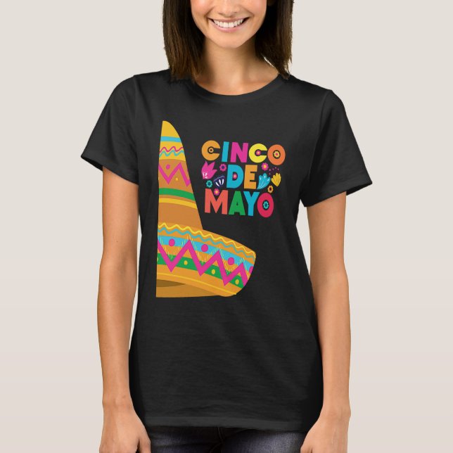 Cinco De Mayo Burritos  Mexico Tacos and Avocado   T-Shirt (Front)
