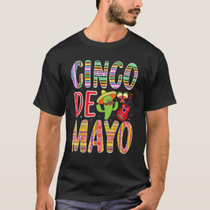 Cinco de Mayo Cactus Guitar Music Mexican Funny T-Shirt