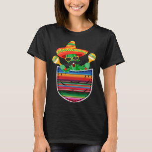 Cinco De Mayo Cactus Mexican Sombrero Hat Serape P T-Shirt