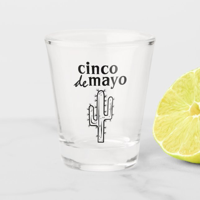 Cinco de Mayo Cactus Shot Glass (Front)