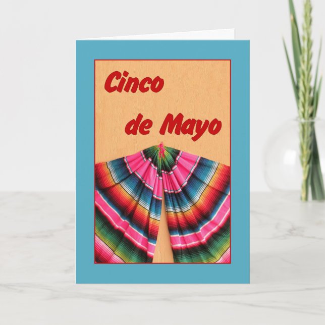 Cinco de Mayo Card with Mexican Shawl (Front)