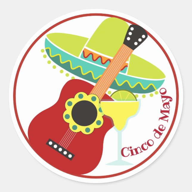 Cinco de Mayo Celebration Sticker (Front)