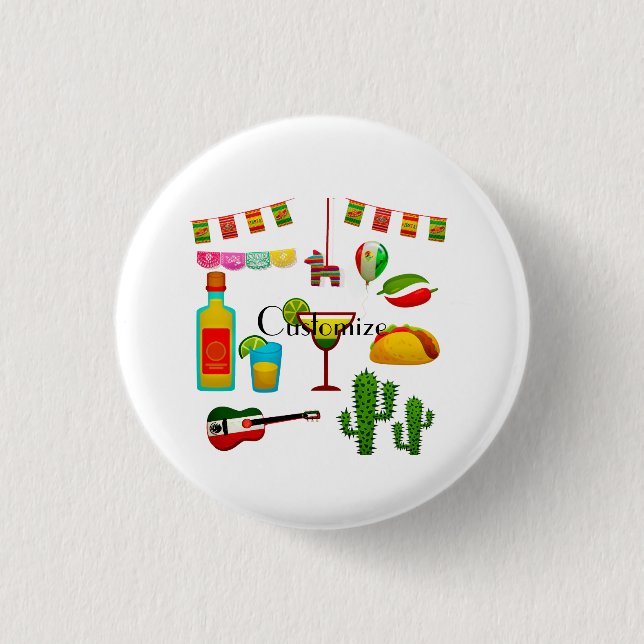 Cinco de Mayo Celebration Thunder_Cove  1 Inch Round Button (Front)