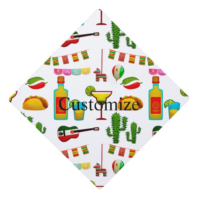 Cinco de Mayo Celebration Thunder_Cove Graduation Cap Topper (Front)