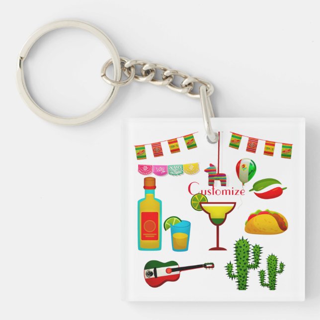 Cinco de Mayo Celebration Thunder_Cove   Keychain (Front)
