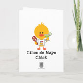 Cinco de Mayo Chick Greeting Card (Back)