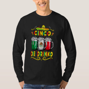 Cinco De Mayo Cinco De Drinko Mexican Flag T-Shirt