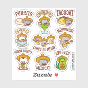 Cinco de Mayo - Cinco de Meow - Autocollants de ch