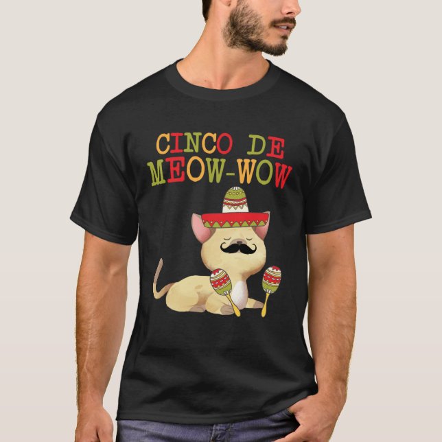 Cinco De Mayo  Cinco De Meow Wow Tees Cat  Kids (Front)