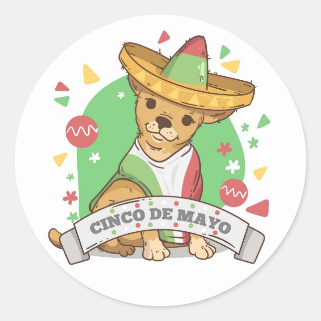  Cinco De Mayo Classic Round Sticker (Front)