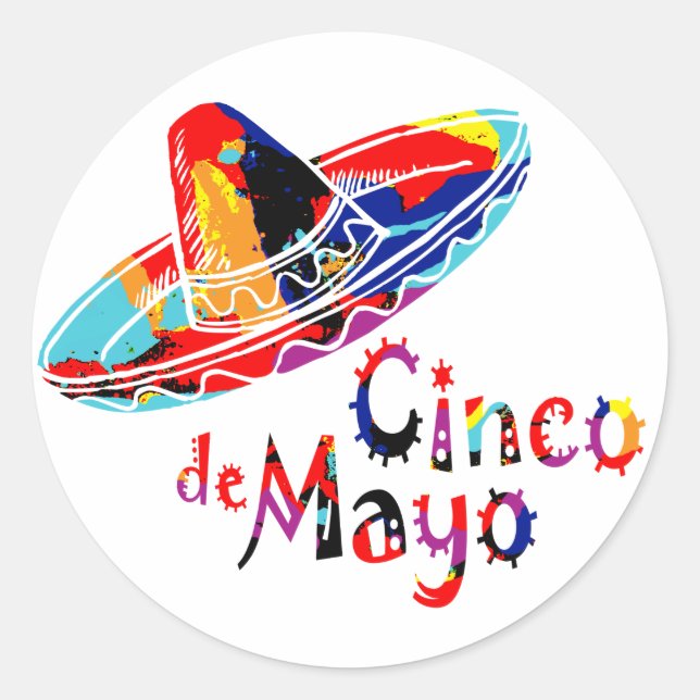 Cinco de Mayo Classic Round Sticker (Front)