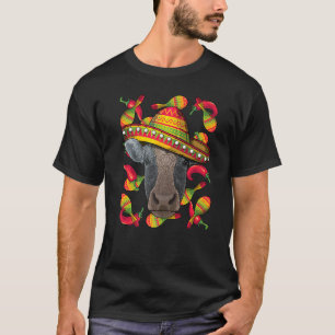 Cinco De Mayo Cow Sombrero Mexican Farm Fiesta Par T-Shirt
