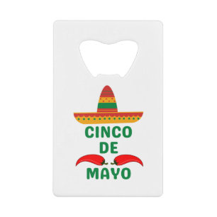 Cinco De Mayo Credit Card Bottle Opener