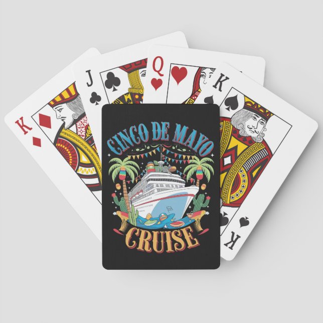 Cinco De Mayo Cruise Mexico Mexican Ship Fiesta Playing Cards (Back)