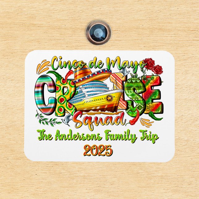 Cinco De Mayo Cruise Shirt Custom Name & Year Magnet (Creator Uploaded)