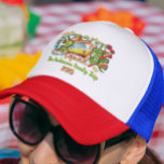 Cinco De Mayo Cruise Shirt Custom Name & Year Trucker Hat<br><div class="desc">This design may be personalized in the area provided by changing the photo and/or text. Or it can be customized by clicking Personalize this Template and then choosing the click to customize further option and delete or change the colour of the background, add text, change the text colour or style,...</div>
