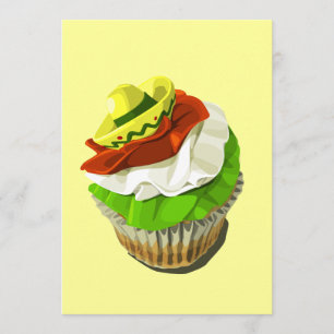Cinco de Mayo cupcake invitation