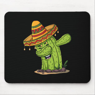 Cinco de Mayo Dabbing Cactus Fun Boys Kids  Mouse Pad