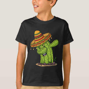 Cinco de Mayo Dabbing Cactus Fun Boys Kids T-Shirt