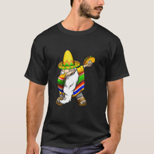 Cinco De Mayo Dabbing Gnome Mexican Poncho Sombrer T-Shirt