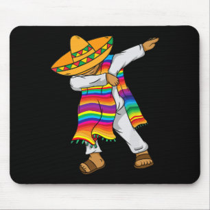 Cinco De Mayo Dabbing Mexican Poncho Kids Toddler  Mouse Pad