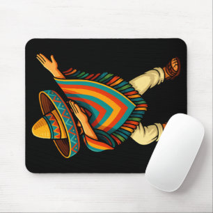 Cinco de Mayo Dabbing Mexican Poncho Mouse Pad