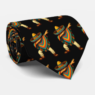 Cinco de Mayo Dabbing Mexican Poncho Tie