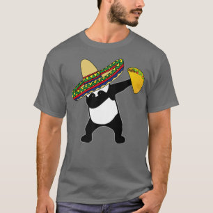 Cinco De Mayo Dabbing Panda Bear Taco Mexican Somb T-Shirt