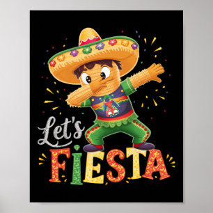 Cinco De Mayo Dabbing Pinata Let's Fiesta Squad Da Poster