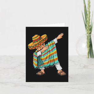 Cinco de Mayo Dabbing Poncho Sombrero Fun Mexican Card