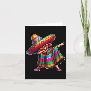 Cinco De Mayo Dabbing Poncho Sombrero Mexican Dab Card