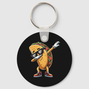 Cinco De Mayo Dabbing Taco Funny Mexican Food Boys Keychain