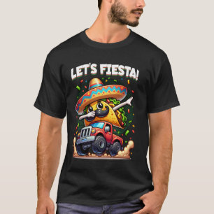 Cinco de Mayo Dabbing Taco Riding Monster Truck Le T-Shirt