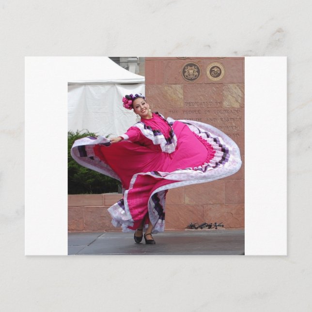 Cinco De Mayo Dancer Postcard (Front)